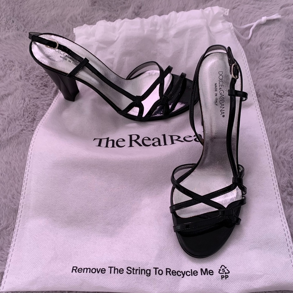 SOLD Dolce & Gabbana black strapped heels